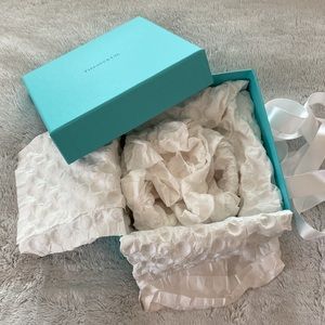 🩵Tiffany & Co. Wheat Leaf Round Bowl in Crystal Glass, 4” Diameter, Tiffany Box